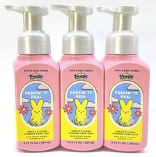 3 NEW Bath Body Works Peepin' It Real PEEPS Foaming Hand Soap 8.75 oz