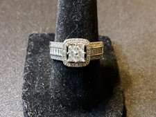 925 Sterling Silver Multi Crystal Size 7 Ring