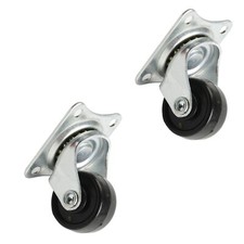 25mm Swivel Castor Wheels Single Furniture Heavy Duty Metal Non slip Rubber