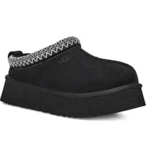 UGG TAZZ PLATFORM SUEDE SLIPPERS 1122553 WOMEN'S BLACK SIZE 9