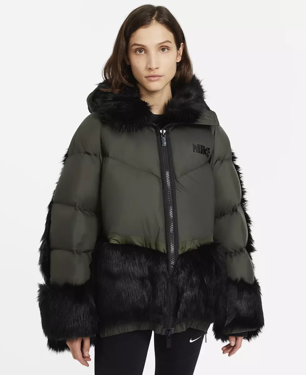 Sacai x Nike womens mrsp $600 Puffy Down Parka Coat Jacket S nikelab  ct3267-355