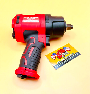 Drill Hog  1/2'' Air Impact Wrench Air Twin Hammer 2,100 Ft LBS Lifetime Warranty