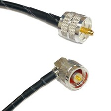 RFC240UF PL259 UHF Male to N MALE ANGLE RF Cable FAST-SHIP LOT