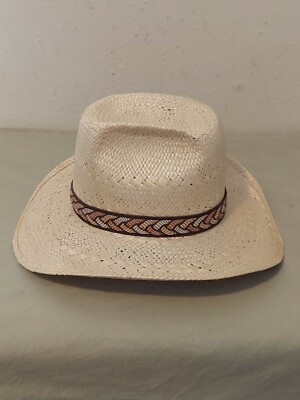 Vintage Resistol Stagecoach Straw Cowboy Hat Size 6 3/4 Self  display picture 1