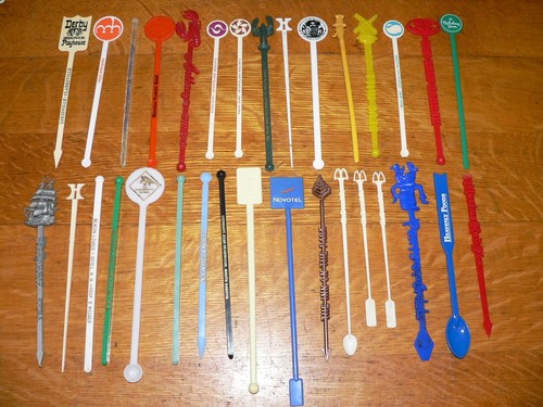 Lot of 174 Vintage Advertising Swizzle Stir Sticks & Spoons: Casino, Restaurant+ - Picture 5 of 8