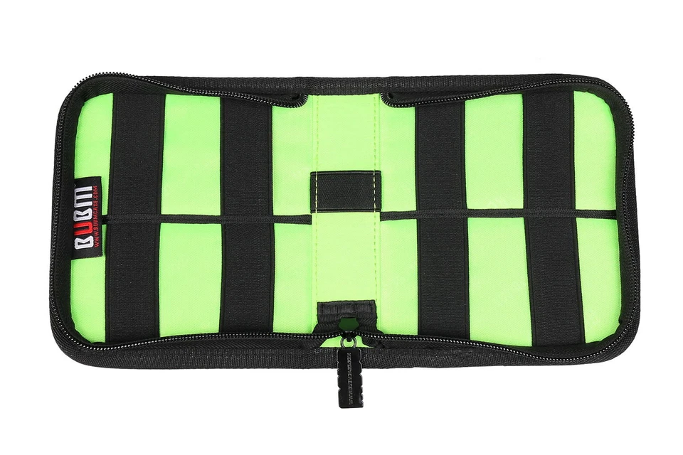 BUBM Black Travel Organiser Bag Padded 8 Elastic Loops Batteries,Charger,Cable - Image 2 of 4