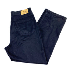 Armani Exchange Mens Black Denim Straight Leg Jeans Size L 