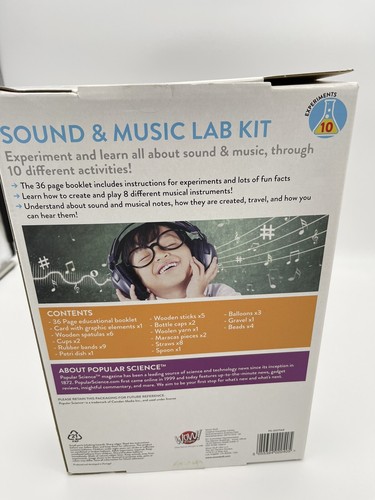 WOW Stuff Popular Science Sound & Music Lab Kit STEM 12 Instruments - Picture 3 of 5