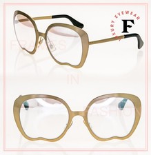 MIU MIU NOIR 54N Antique Gold Iridescent Mirror Apple Metal Sunglasses SMU54N
