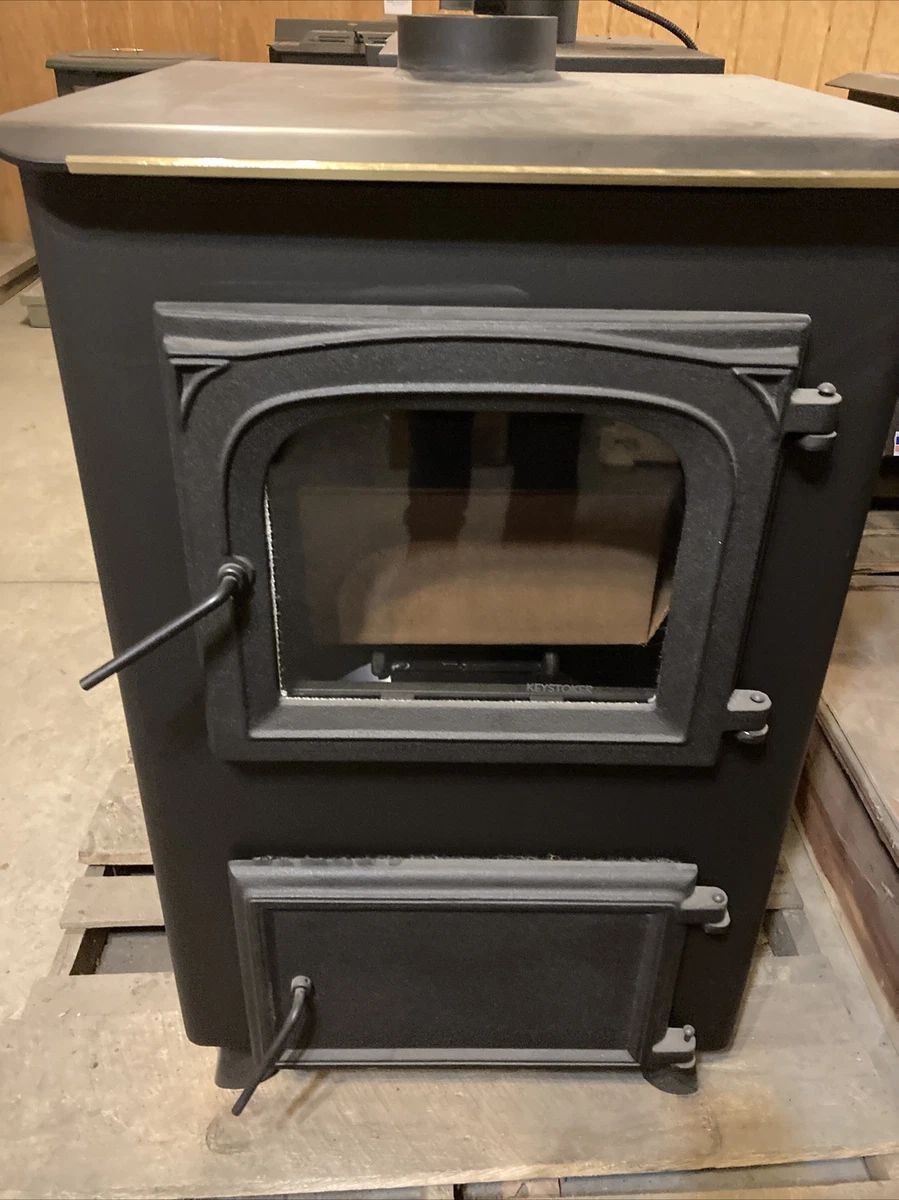 NEW Keystoker 90,000BTU Auto Feed Coal Stove-- Top Chimney Vent | eBay