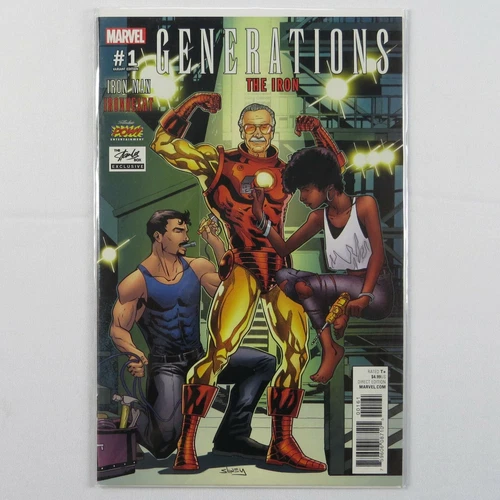 GENERATIONS #1: Iron Man Ironheart STAN LEE BOX VARIANT Hot Marvel Avengers