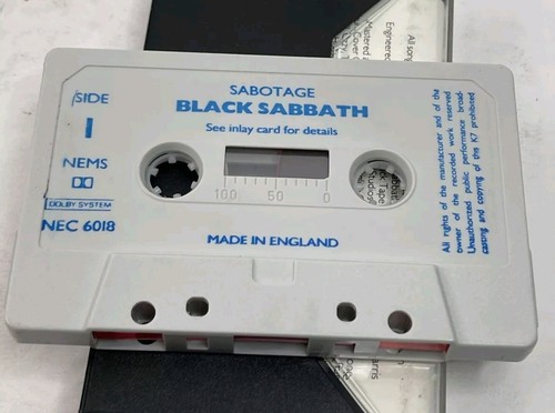 BLACK SABBATH SABOTAGE HEAVY METAL CASSETTE NEMS NEC 6018 England RARE Preowned - Picture 4 of 5