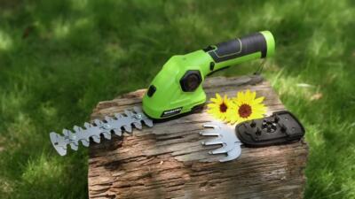 7.2V Cordless Grass Shear Shrubbery Trimmer 2 in 1 Handheld Hedge Trimmer Cutter