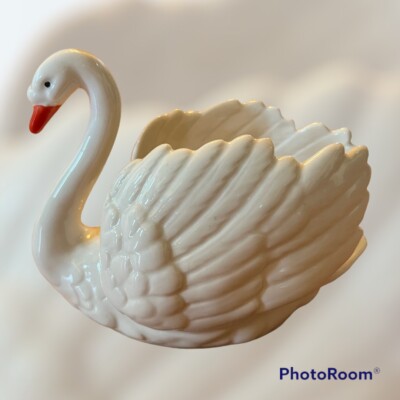 Vtg Goebel Swan Figurine White Bisque Porcelain ZV-103 II West