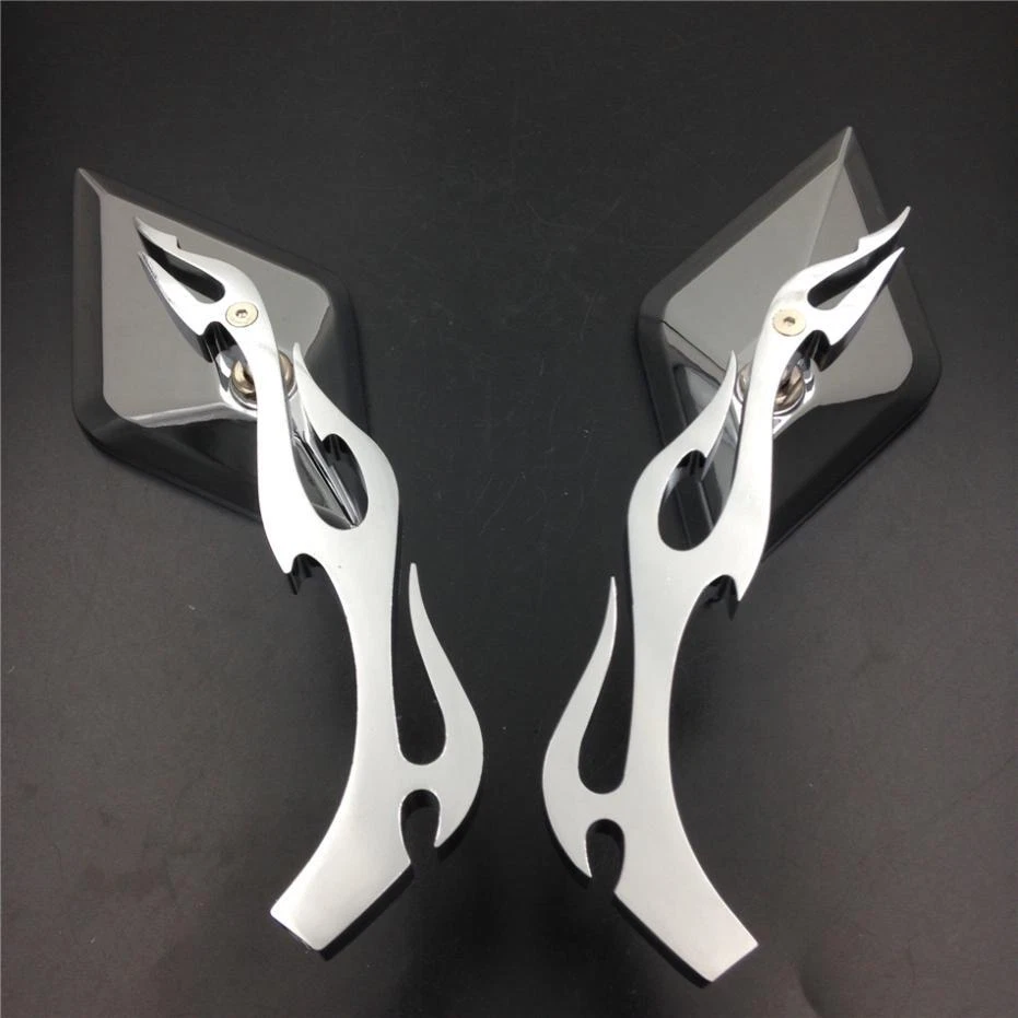 Espejos retrovisores con pernos de llama de diamante de 10 mm para Suzuki GSX-R600/750/1000 2001-2012 Foto 2 de 4