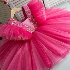 Wedding Birthday Dresses Girls 3-8 Years Party Sequins Tutu Gown Kids Clothes