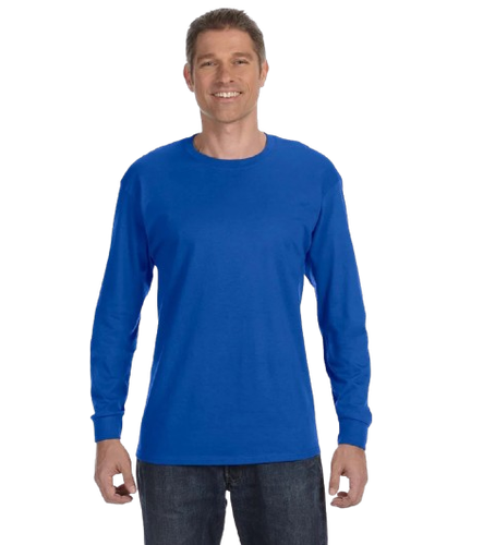 Gildan G540 Mens Heavy Cotton Preshrunk Tshirt Crew Neck Long Sleeve T-Shirt - Picture 21 of 26