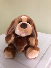 Toys R Us Animal Alley Tan Big Ears Stuffed Puppet 9" Puppy Dog Brown Hound