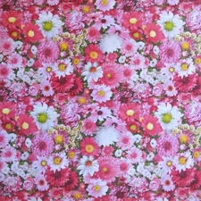By The Yard, Garden Party Floral Flowers $3.99 Ships ANY Amount Of Cotton Fabric