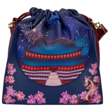 Mulan (1998) Castle Cinch Sack Faux Leather/Polyester Crossbody (24x27x15cm)