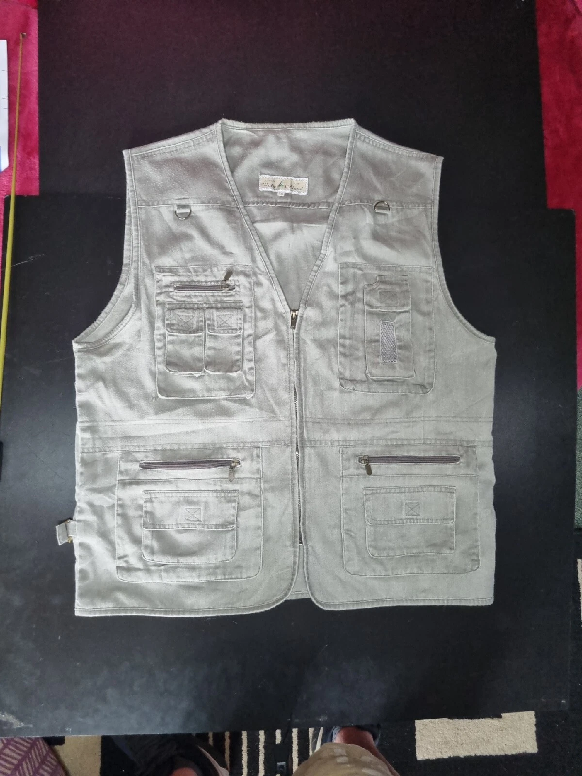 DUKE Utility Cargo Vest Waistcoat Size XXL in Grey. Walking Fishing Outdoor.