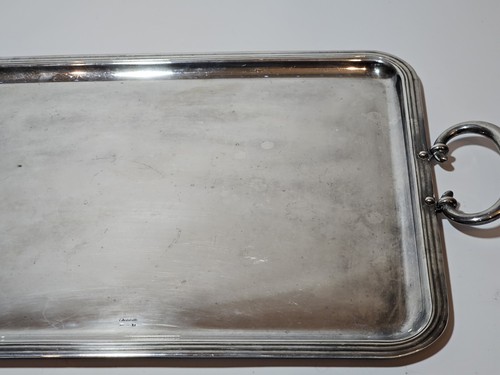 Vintage Christofle Albi French Silverplate Rectangle Serving Tray - Picture 2 of 16