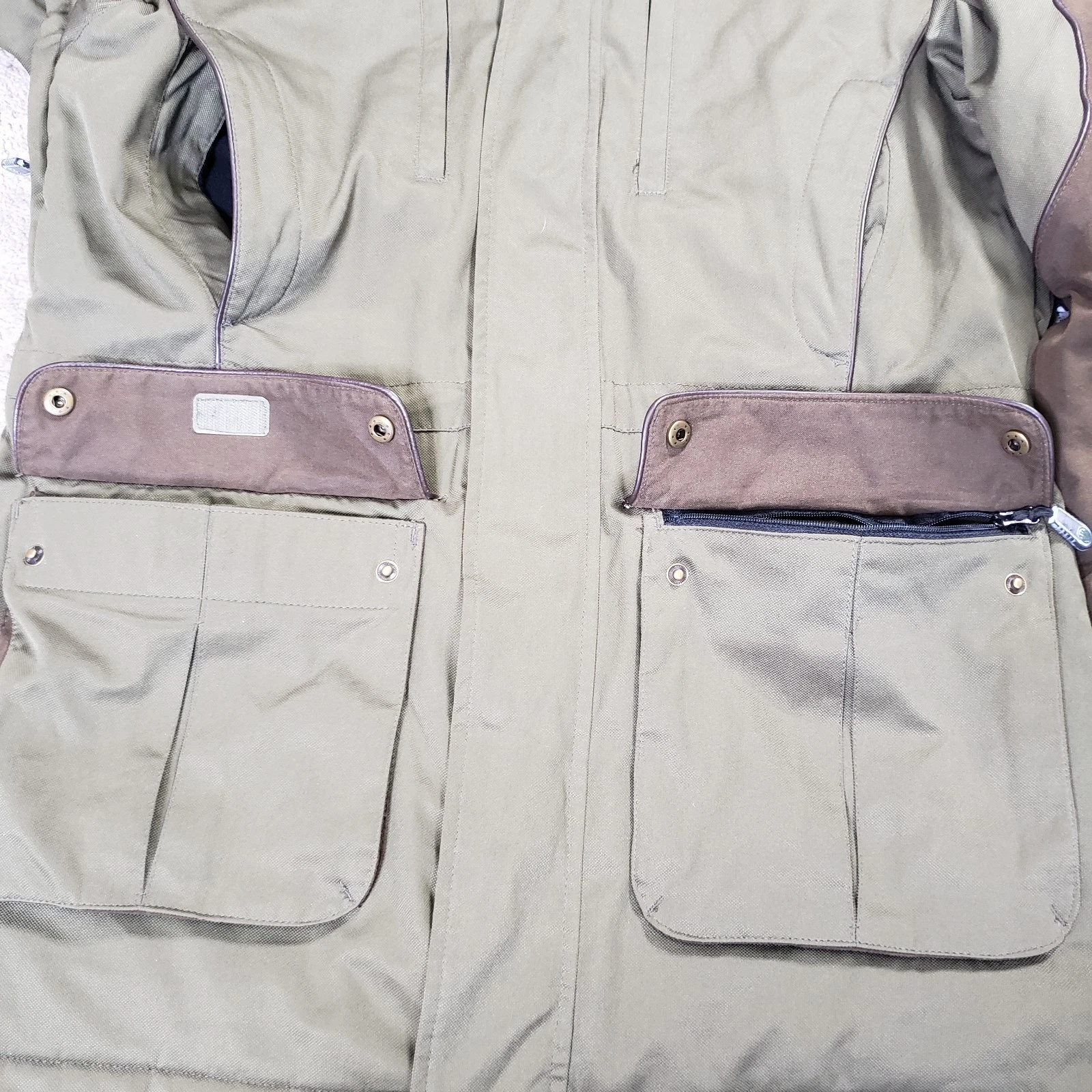 Beretta Coat Men M Green Brown Hunting Shooting Utility Jacket Pockets Lined - product detail image 9