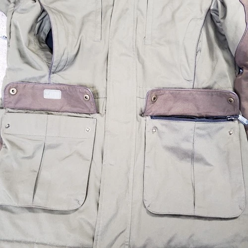 Beretta Coat Men M Green Brown Hunting Shooting Utility Jacket Pockets Lined image 9