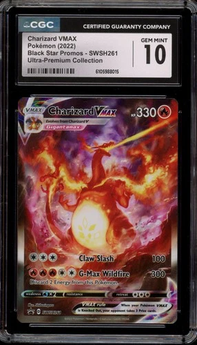 Pokemon Charizard VMAX Ultra-Premium Coll. Full Alt Art Promo SWSH261 CGC 10