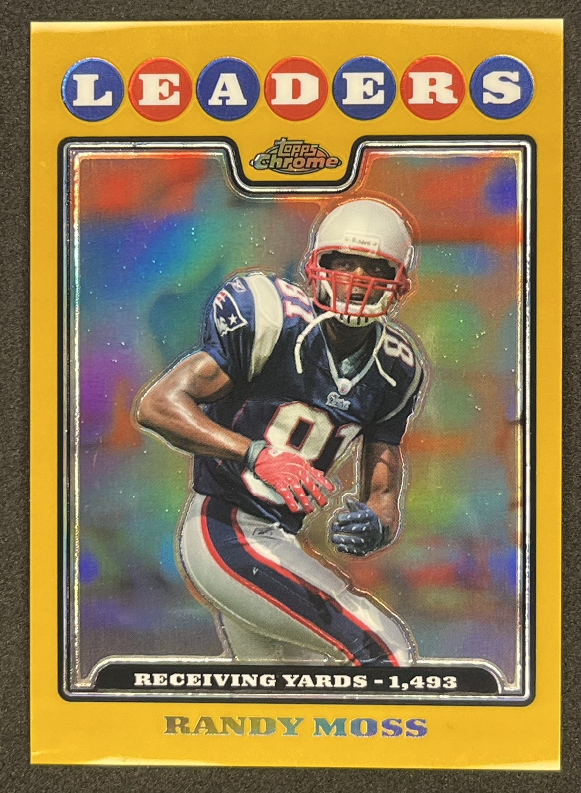 2008 Topps Chrome  Randy Moss Gold Refractor /199