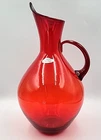 Vintage MCM Blenko Glass #991 Winslow Anderson Design Tangerine Pitcher 14 in