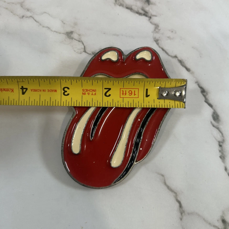 Vintage Rolling Stones Tongue Logo Belt Buckle 2005 Rock Band Collectible - Image 3 of 4
