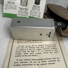 MINOLTA-16 SUBMINIATURE SPY CAMERA WITH CASE AND STRAP 1960-65