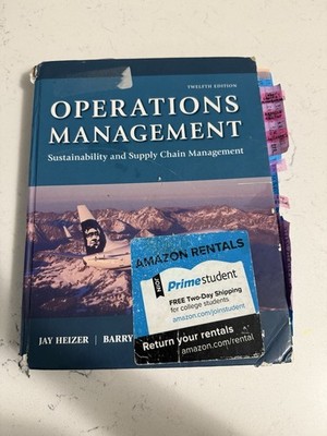 Jay Heizer & Barry Render Operations Management 12th Ed Hardcover