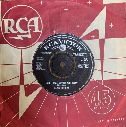 ELVIS PRESLEY 'Ain't That Loving You Baby/Ask Me' 1964 UK 45 RCA1422 ELVIS NM!