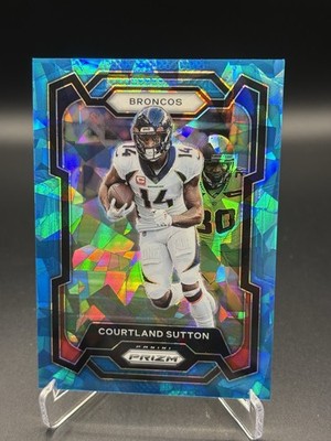 Courtland Sutton 2023 Panini Prizm #85 Blue Ice Prizm /99 Broncos NFL
