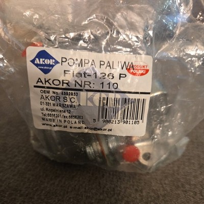 AKOR FOR FIAT 126 P FUEL PUMP  ENGITECH 