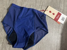 THINX Period Underwear Panties XXS Hi-Waist Ocean Blue Moderate Absorbent NWT