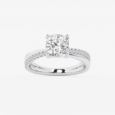2,30 Karat runder im Labor gezüchteter Diamant Ring 14 Karat Weißgold IGI zertifiziert