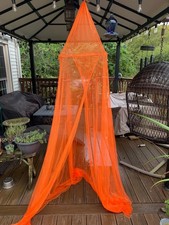 Ikea Mosquito Net Canopy Orange Fabric with Hoop
