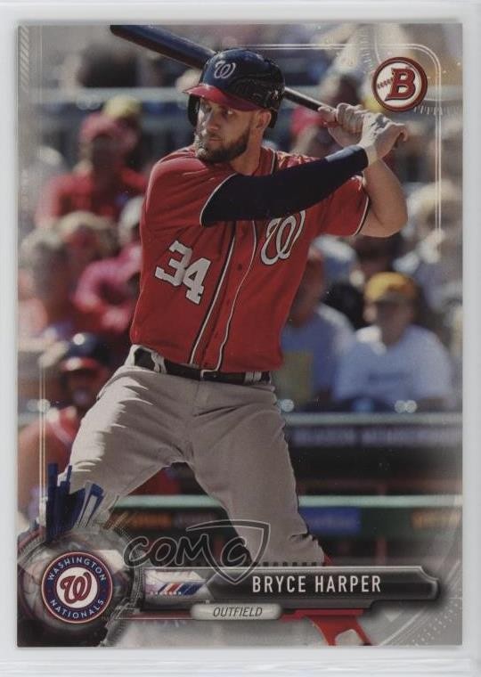 2017 Bowman Silver 224/499 Bryce Harper #3 1w3