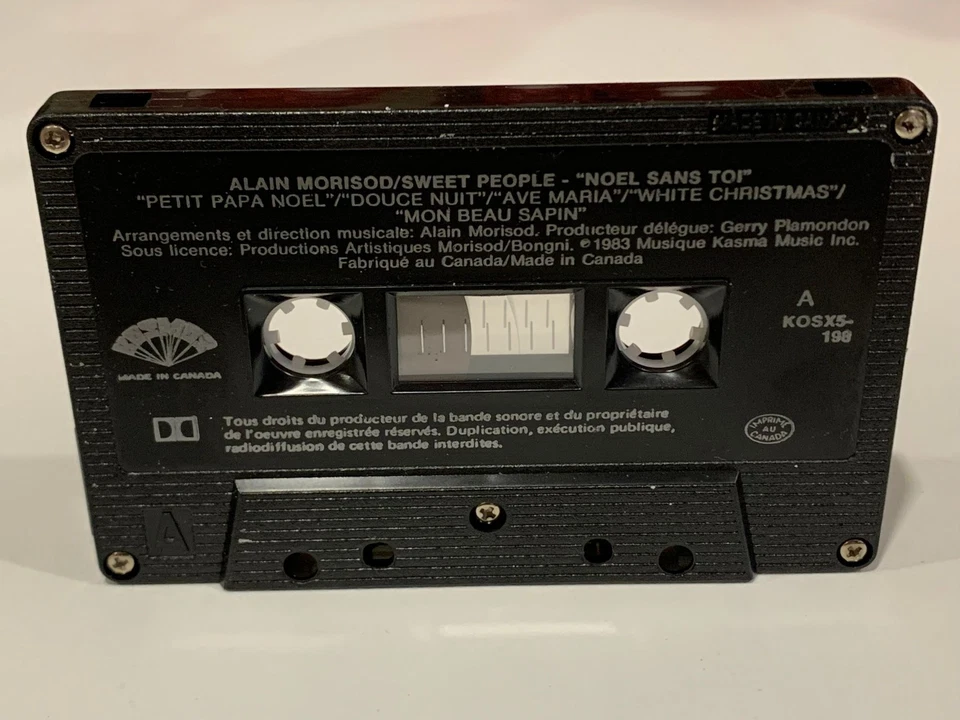 Alain Morisod Sweet People Noel Sans Toi Cassette Tape 1983 French Holiday - Image 2 of 2