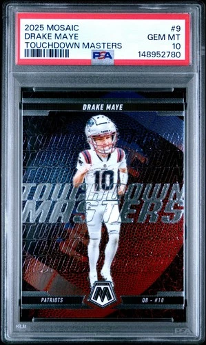 2025 Panini Mosaic Drake Maye Touchdown Masters #9 PSA 10