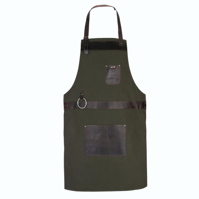 Echt Leder Schürze Taschen Rindsleder Canvas Metzger Cheff BBQ Hausschürze