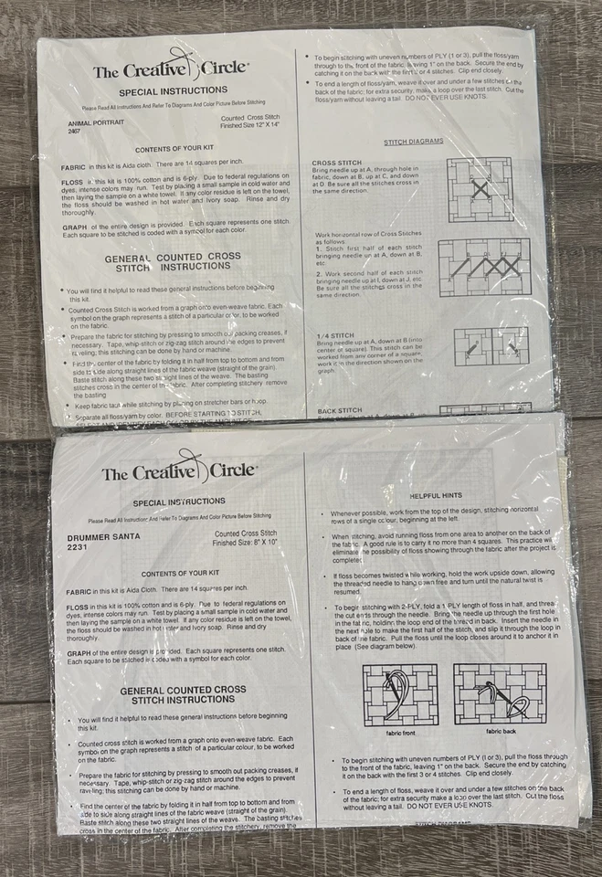 Unopened The Creative Circle - Stitchery Kit Lot 2 Pkgs, Christmas Stockings - Image 2 of 2