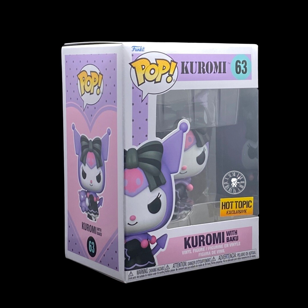 Funko Pop + Protector! Sanrio #63 Kuromi With Baku Hot Topic