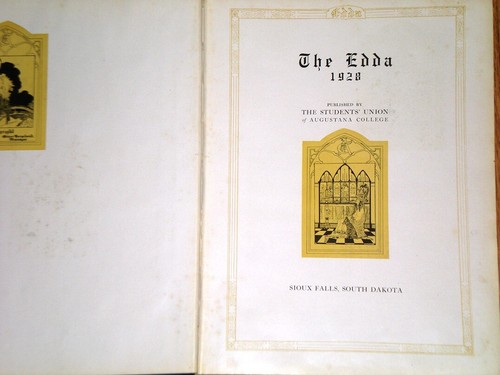 Antique Yearbook 1928 THE EDDA Augustana College, Sioux Falls, South Dakota - Picture 2 of 12