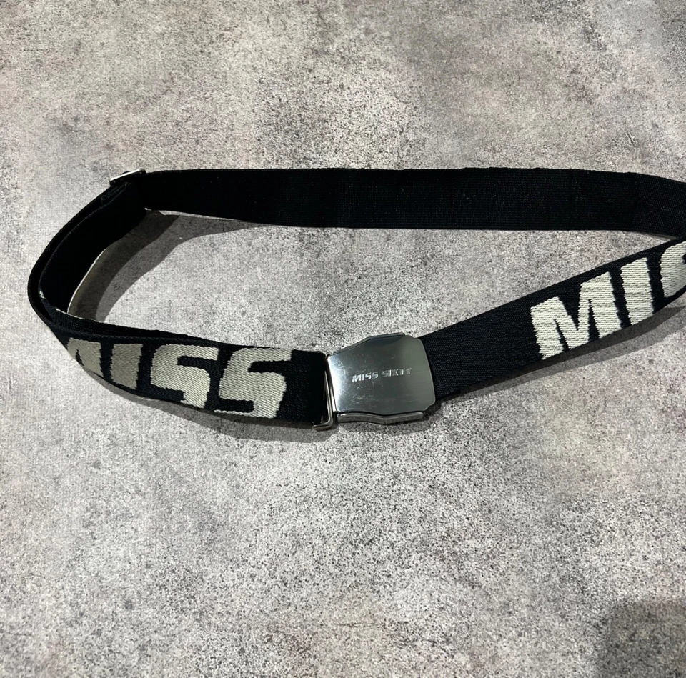 cinturón miss sixty algodón alrededor logo talla regular Foto 3 de 4