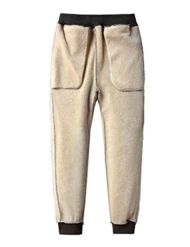 Women's Warm Sherpa Lined Athletic Sweatpants Jogger Fleece Pants X-Small Black - Picture 8 of 8