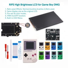OSD Menu V5 Ultra Full Size RIPS Backlight LCD Kit W/Speaker For Game Boy DMG